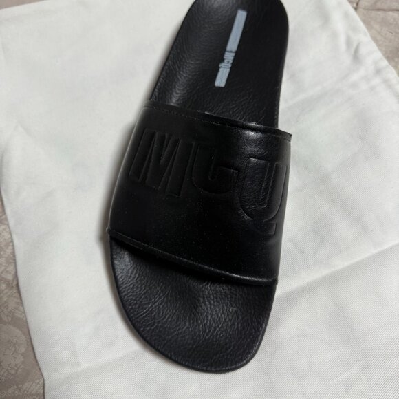 NEW MCQ By Alexander McQueen Logo Slide Sandal US 9 EU 41 Black UNISEX - Picture 7 of 8